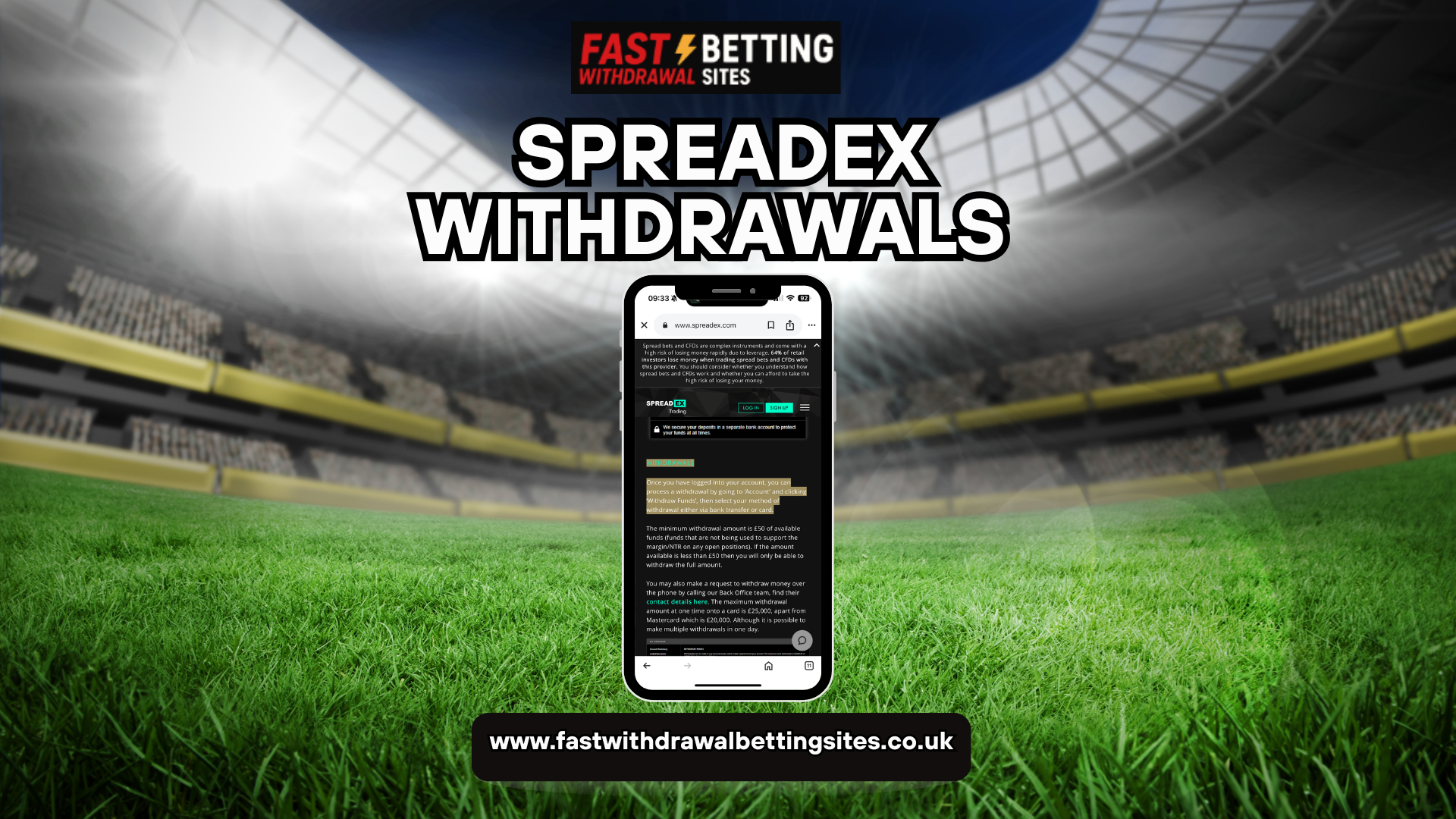 SPREADEX Fast Withdrawal